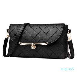 Bag Tote Clutch Classic 's High Quality Flap Pu Leather Shoulder s Luxury Heart Brand Square Plaid Small Ladies Purse