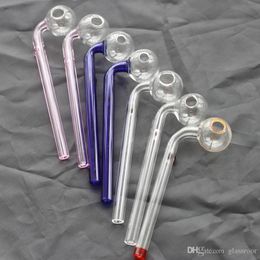 Curved Glass Oil Burner Pipes with blue green amber Colours balancer shisha hookahs