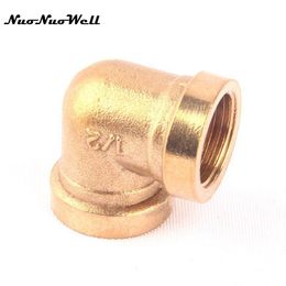metal pipe adapters UK - Watering Equipments 1pcs NuoNuoWell Brass 1 2" Female Hose 90 Dgree Elbow Connector For Garden Irrigation Pipe Metal Adapter Coupler