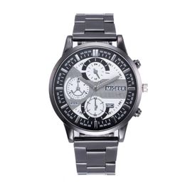 Saatleri Men's Watches Fashion Man Design Stainless Steel Band Clasp Buckle Analogue Alloy Quartz Wrist Relogio Masculino Wristwatches