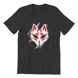 -T-shirt da uomo T-shirt Yokai Kitsune Mask Giochi tradizionali giapponesi Vestiti all'ingrosso Kawaii Tees 46664
