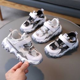 Sapatilhas de criança de verão Bebê meninos esportivos sapatos para crianças menino malha de moda respirável sapato casual antiderrapante 2021 1 2 3 4 5 6 anos G1025