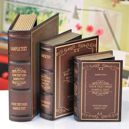 Vintage Book Model Sundries Container Box Home Decoration Multifunction Office Decor Ornaments Pograph Prop 210804