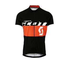 SCOTT Pro team Men's Cycling Short Sleeves jersey Road Racing Shirts Riding Bicycle Tops Breathable Outdoor Sports Maillot S21041982