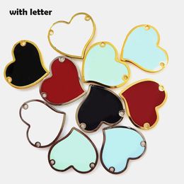 parts for jewelry Canada - Multicolor Metal Heart Diy Necklace Charms Cute Hearts Letter Jewelry Making Accessories Parts Components Wholesale Price
