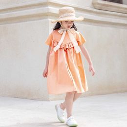 New 2021 Summer Teenage Girls Cotton Dress Korean Style Kids Ruffle Princesss Clothing Sweet Children Dresses Fashion, #9323 Q0716