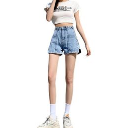 EXCELLENT QUALITY est denim shorts women's summer loose wide-leg net red ins straight high waist slim fashion trend s 210521