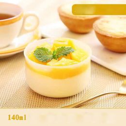 Disposable Pudding Cup Jelly Packing Boxes with Lid Dessert Yoghourt Small Mini Box for Home Baking Party Wedding