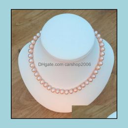 Beaded Necklaces & Pendants Jewellery 9-10Mm Natural Pearl Necklace 18Inch 14K Gold Clasp Womens Gift Drop Delivery 2021 Utysf