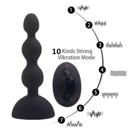 NXY Anal Toys Vibrator Sex For Women Vibrating Beads Plug Speeds Prostate Massager Wireless Remote Control spot Vibration 1130