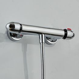Bathroom Shower Sets Mixer Brass Thermostatic Faucet Bath&Shower SuiteTemperature Control Rain Chrome Faucets