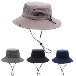Men Fisherman Hat Outdoor Fishing Basin Caps Sunscreen UV Breathable Sunshade Hats Spring Summer Wide Brim Cap YL607