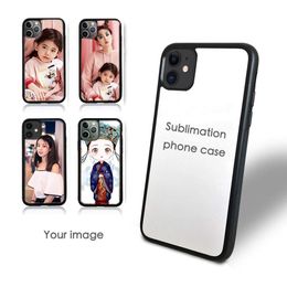 Blank 2D Sublimation TPU PC cell phone Cases Hard Plastic Heat Transfer for iPhone 12 11 Pro Max SE 8 8plus X xr xs with Aluminium Inserts cool