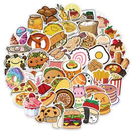 50 PCS Mixed delicious food set Graffiti skateboard Stickers For Car Laptop Fridge Helmet Pad Bicycle Bike Motorcycle PS4 book Guitar Pvc Decal