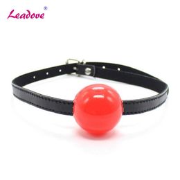Silicone Ball PU Leather Open Mouth Gag Adult Games Mouth Stuffed BDSM Restraints Sex Products SM Toys for Couples SP0019 P0816