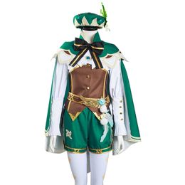 Game Genshin Impact Venti Cosplay Costume Shirt Pants Outfits Halloween Carnival Suit Y0903