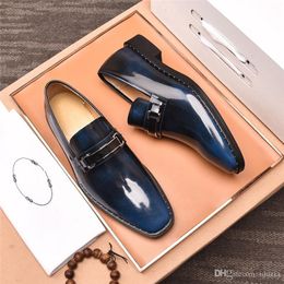 L5 New italian oxford shoes for men luxury mens patent leather wedding shoes mens pointed toe dress shoes plus 45 Multiple Colours