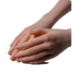 Free Ship!! Hand Mannequin silicone Prosthetic Hand Model Female Real Finger Manicure