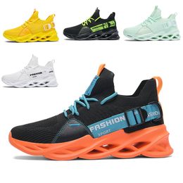 Cheaper men women running shoes blade Breathable shoe black white Lake green volt orange yellow mens trainers outdoor sports sneakers size 39-46