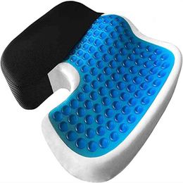 Gel Orthopaedic Memory Cushion Foam U Coccyx Travel Seat Massage Car Office Chair Protect Healthy Sitting Breathable Pillow 211110