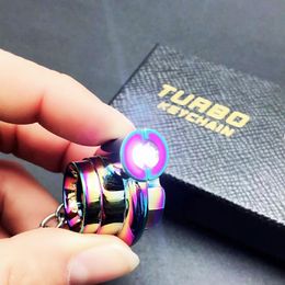 New Car turbine Party Favour key-chain metal creative high-end luminous LED keychain pendant