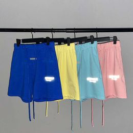 Man Drawstring Shorts Unisex Short Pants Man Short Pant Summer Trousers Fashion Ins Style Trendy Solid Letter Print Hip Hop Street Style Hig