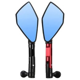 Pair 8mm/10mm Motorcycle Rearview Mirrors Triangle CNC Aluminium