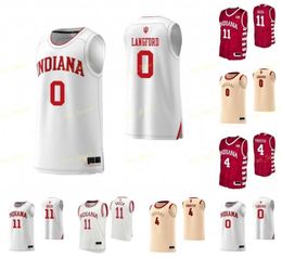 NCAA College Indiana Hoosiers Basketball Jersey 25 Race Thompson 3 Justin Smith 4 Jake Forrester Trayce Jackson-davis Custom Ed