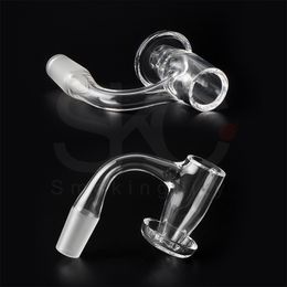 10mm 14mm only Male Joint Smoking Accessories Fully weld Bevelled Edge Quartz Banger for Dab Rig Water Pipes Bong Nail