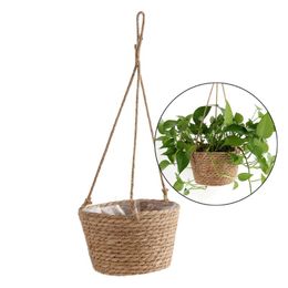 Other Garden Supplies Plant Storage Basket Hanging Planter Woven Indoor Outdoor Flower Pot Holder Macrame Hangers Home Decor