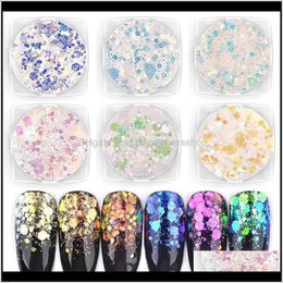 galaxy nails Canada - Galaxy Holographic 1 Box Laser Holo Nail Sequins Paillettes Powder Glitter Dust Benp8 Yvfgj