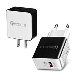 Quick Charge 3.0 USB Charger QC3.0 Fast Charging EU US Plug Adapter Wall Mobile Phone For Samsung S8 9 note4 10 Xiaomi Huawei