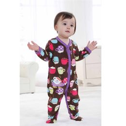 Newest Rompers foot girl jumpsuit velvet Baby Pajamas Romper One-piece Clothes boy ropa bebe 210413