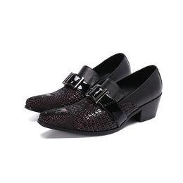 Italian High Heels Fashion Handmade Men's Crocodile Leather Shoes Business Dress Suit Men Shoe Zapatos Mujer Best Gifts Men
