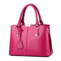 HBP Fashion Women Leather Handbag Inclined Female Shoulder Bags Handbags Lady Shopping Tote Messenger Bag RoseRed