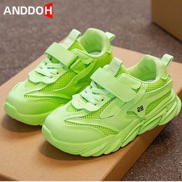 Size 26-36 Kids Breathable Wear-resistant Mesh Sneakers Children Non-slip Lightweight Running Sneaker Boys Girls Soft Sole Shoes G1025