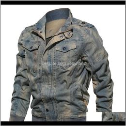 Outerwear & Clothing Apparel Drop Delivery 2021 Spring Autumn Streetwear Denim Trendy Fashion Ripped Bomber Jackets Mens Jeans Jacket Outwear