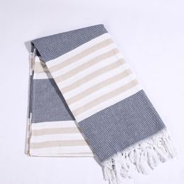 Towel Turkish Tassel Striped Adult Beach Scarves Tippet Shawl El Hammam Spa Blanket 100x180cm