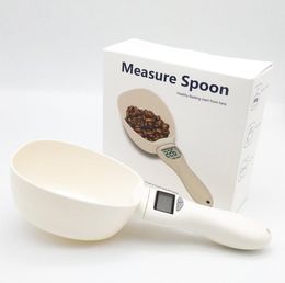 Pet feeding dog Goods cat bowls electronic food weighing scalage measure spoon bowl healthy feed bettery