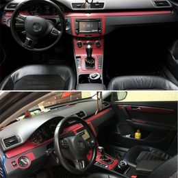 Car-Styling 5D Carbon Fibre Car Interior Centre Console Colour Change Moulding Sticker Decals For Volkswagen Passat B7 2012-2016