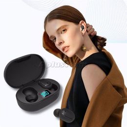E6S TWS Bluetooth Earphones Wireless Headsets For Xiaomi Redmi Noise Cancelling Earbuds With Mic Handsfree Headphones With Retail Box New Fashion