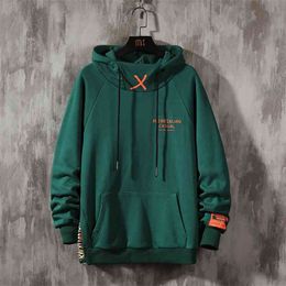 Hoodie Men Pullover Men's Colorblocked Quality Fashion Sweatshirts Mens Patchwork Japanese Retro Hooded 210813