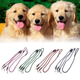 Dog Collars & Leashes Triple Dogs Leash Coupler Lead With Nylon Soft Handle For Walking 3 Outside DropshipDog