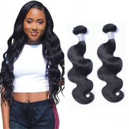 8A Cambodian Human Hair 2 Pieces Body Wave Bundles 8-30 inch Natural Color Double Weft for Black Women