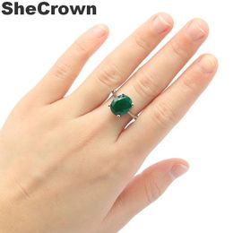 Cluster Rings 12x10mm 2021 Arrival Oval Shape Real Green Emerald Created London Blue Topaz Gift For Woman's Jewellery Making Silver