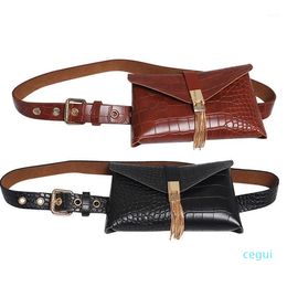Ladies Fashion Fanny Packs Tassel Waist Pack Phone Pocket Leather Belt Bag for Women PU Wild Waist Bags1