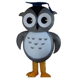 Performance blue owl Mascot Costume Halloween Christmas Fancy Party Cartoon Character Outfit Suit Adult Women Men Dress Animal Carnival Unisex Adults