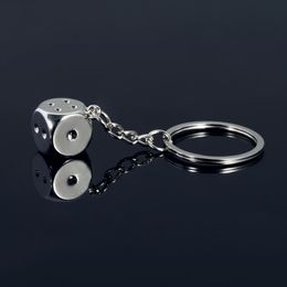 Pendants Lucky Dice Keychain 3D Metal Keyring Zinc Alloy Customized Key Chain
