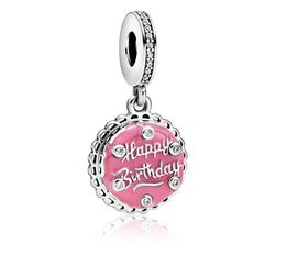 Fit Pandora Charm Bracelet European Silver Charms Beads Happy Birthday Dangle Pendant DIY Snake Chain For Women Bangle Necklace Jewelry