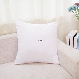 Sublimation Blank White Throw Pillow Case with Invisible Zipper Soft Material Twill DIY Cushion Cases CCA11385